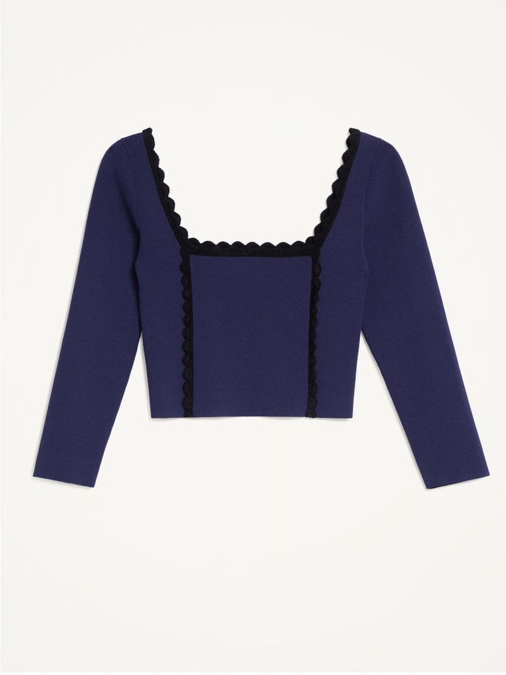 Sandro CROPPED TOP WITH SQUARE NECKLINE